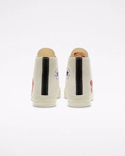 White / Red Converse Converse x PLAY Comme des Garçons Chuck 70 Men Sneakers Singapore | C-70456199