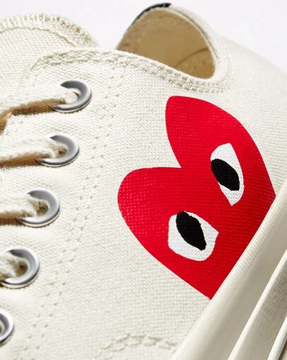 White / Red Converse Converse x PLAY Comme des Garçons Chuck 70 Men Sneakers Singapore | C-86129549