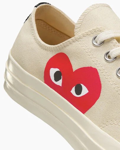 White / Red Converse Converse x PLAY Comme des Garçons Chuck 70 Men Sneakers Singapore | C-86129549
