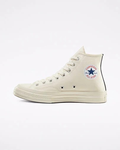 White / Red Converse Converse x PLAY Comme des Garçons Chuck 70 Women Sneakers Singapore | C-74235869