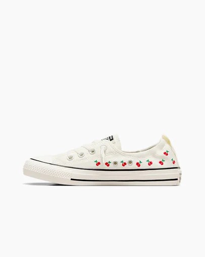 White / Red / Green Converse Chuck Taylor All Star Shoreline Cherry Women Slip On Shoes Singapore | C-96324879