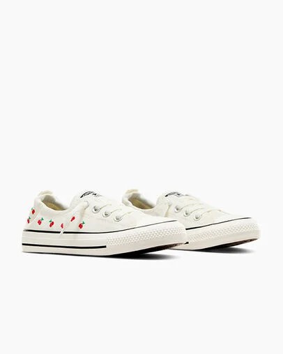 White / Red / Green Converse Chuck Taylor All Star Shoreline Cherry Women Slip On Shoes Singapore | C-96324879