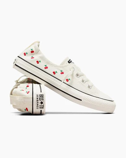 White / Red / Green Converse Chuck Taylor All Star Shoreline Cherry Women Slip On Shoes Singapore | C-96324879