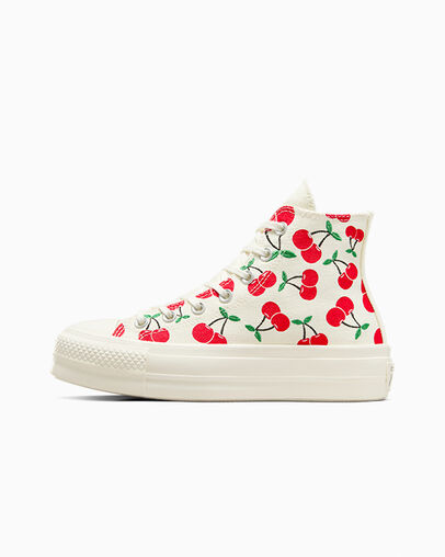 White / Red / Green Converse Chuck Taylor All Star Lift Women Platform Shoes Singapore | C-24709839