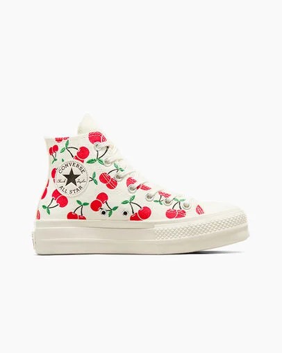 White / Red / Green Converse Chuck Taylor All Star Lift Women Platform Shoes Singapore | C-24709839