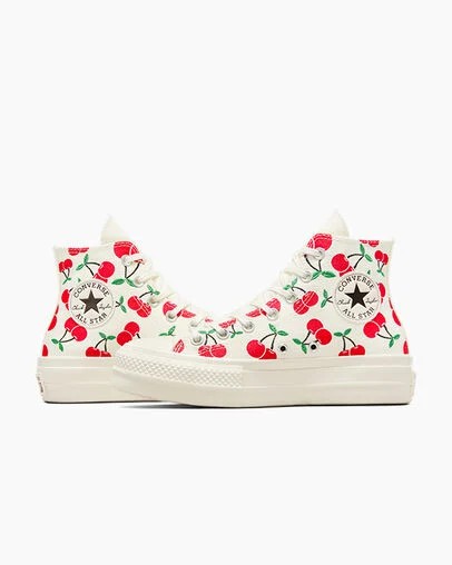 White / Red / Green Converse Chuck Taylor All Star Lift Women Platform Shoes Singapore | C-52860439