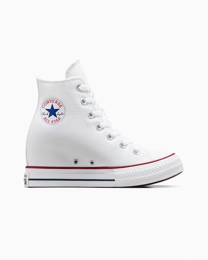White / Red / Navy Converse Chuck Taylor All Star Wedge Women Platform Shoes Singapore | C-85740139