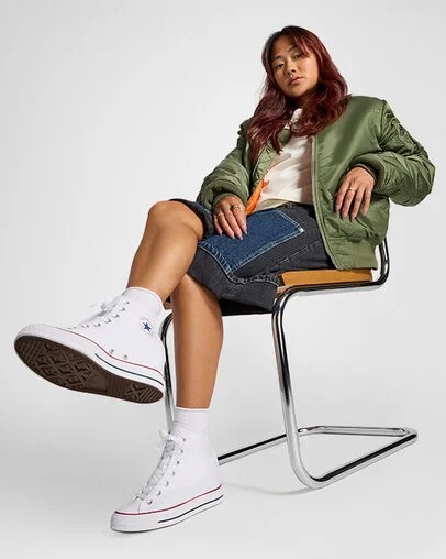 White / Red / Navy Converse Chuck Taylor All Star Wedge Women Platform Shoes Singapore | C-06231949