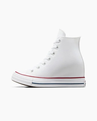White / Red / Navy Converse Chuck Taylor All Star Wedge Women Platform Shoes Singapore | C-06231949