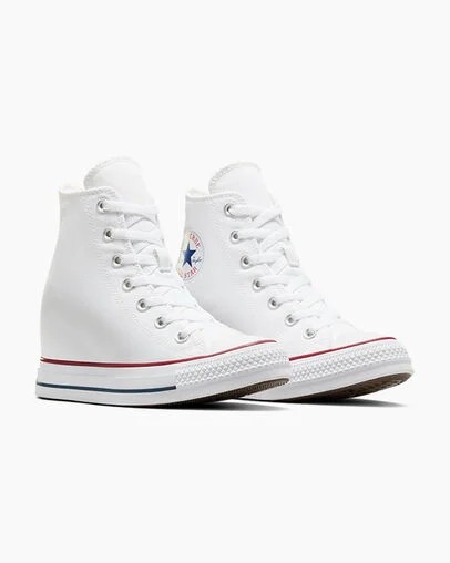 White / Red / Navy Converse Chuck Taylor All Star Wedge Women Platform Shoes Singapore | C-06231949