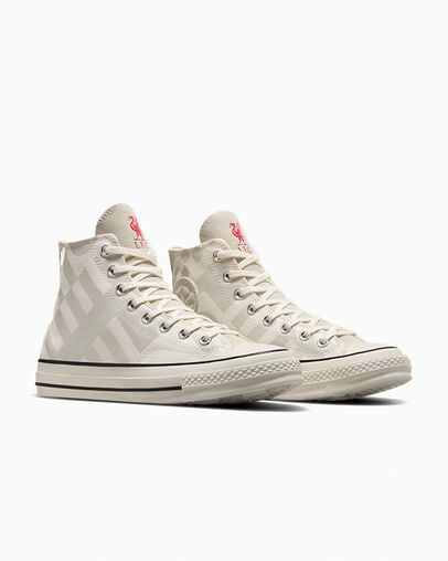 White / Silver Green Converse Converse x Liverpool FC Chuck 70 Men Sneakers Singapore | C-72839169