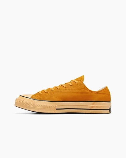 Yellow / Black Converse Chuck 70 Upcycled Women Tennis Shoes Singapore | C-37218609