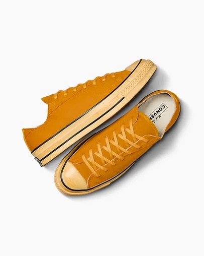 Yellow / Black Converse Chuck 70 Upcycled Women Tennis Shoes Singapore | C-37218609