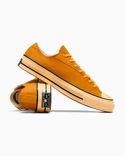 Yellow / Black Converse Chuck 70 Upcycled Women Tennis Shoes Singapore | C-37218609