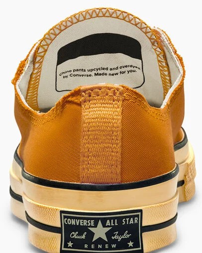Yellow / Black Converse Chuck 70 Upcycled Women Tennis Shoes Singapore | C-37218609